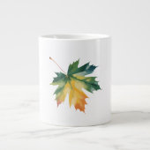 Grande Tasse Aquarelle Feuille d'érable oreiller à lancer perso (Devant)