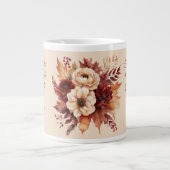 Grande Tasse Aquarelle Fleurs de chute - (Devant)