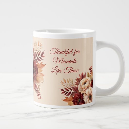Grande Tasse Aquarelle Fleurs de chute - (Droite)