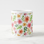 Grande Tasse Aquarelle Fleurs roses Motif-69677 (Devant)