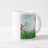Grande Tasse Aquarelle Floral Hen (Devant droit)