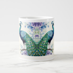 Grande Tasse Aquarelle florale Peacock
