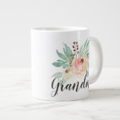 Grande Tasse Aquarelle Grand-mère florale (Devant droit)