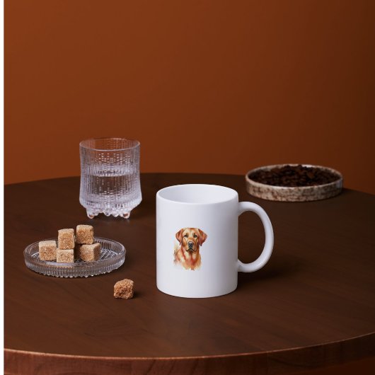 Grande Tasse Aquarelle Labrador Golden Personnaliser