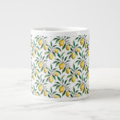Grande Tasse Aquarelle moderne Motif jaune citron (Devant)