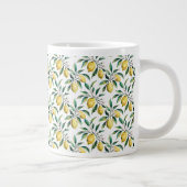 Grande Tasse Aquarelle moderne Motif jaune citron (Droite)