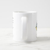 Grande Tasse Aquarelle monogramme de l'employeur du cadeau de r (Dos)