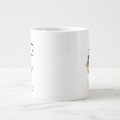 Grande Tasse Aquarelle monogramme de l'employeur du cadeau de r (Devant)