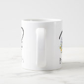 Grande Tasse Aquarelle monogramme de l'employeur du cadeau de r (Dos)