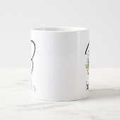 Grande Tasse Aquarelle monogramme de l'employeur du cadeau de r (Devant)