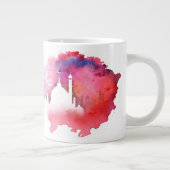 Grande Tasse Aquarelle Mosquée Ramadan Rouges et pourpres (Droite)