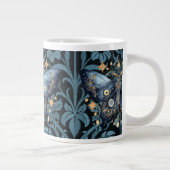 Grande Tasse Aquarelle mystique Bleu et doré Night Moth (Droite)