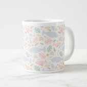 Grande Tasse Aquarelle Narwhal et Motif de phoque (Devant droit)