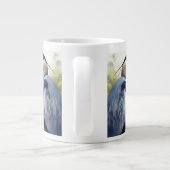 Grande Tasse Aquarelle originale Great Blue Heron Bird (Dos)