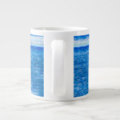 Grande Tasse Aquarelle Queue Bleue Profond Océan Bleu (Dos)