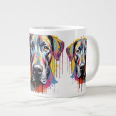 Grande Tasse Aquarelle Rainbow Great Dane (Devant droit)