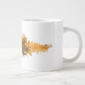 Grande Tasse Aquarelle Skyline de Chicago en orange (Droite)
