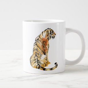 Grande Tasse Aquarelle sur tigre