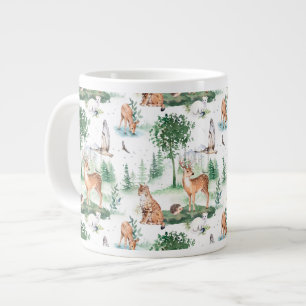 Grande Tasse Aquarelle Woodland Baby Motif animal