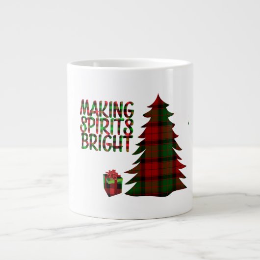 Grande Tasse Arbre de Noël déposé (Devant)