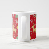 Grande Tasse Arbre de Noël et rennes aquarelles - (Dos)
