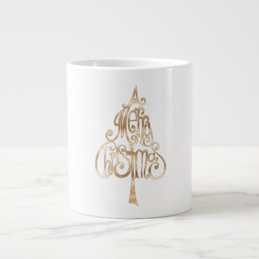Grande Tasse Arbre de Noël Gold (Devant)