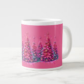 Grande Tasse Arbre de Noël rose tendance Preppy esthétique (Devant droit)