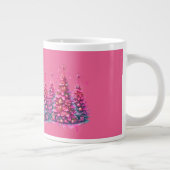 Grande Tasse Arbre de Noël rose tendance Preppy esthétique (Droite)