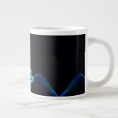 Grande Tasse arbre de Noël stylisé SlipperyJoe bleu brillant s (Droite)
