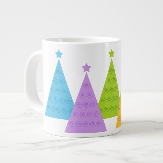Grande Tasse Arbres de Noël colorés (Devant gauche)