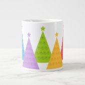 Grande Tasse Arbres de Noël colorés (Devant)