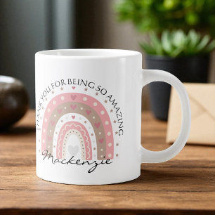 Grande Tasse Arc En Ciel Personnalisé Ajouter Un Message Et Un