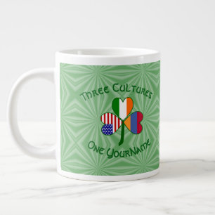 Grande Tasse Arménie Irlande États-Unis Trèfle Drapeau Personna