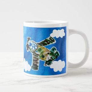 Grande Tasse Army Jet "Art by Kids"