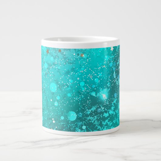 Grande Tasse Arrière - plan à huile Turquoise de la menthe (Devant)