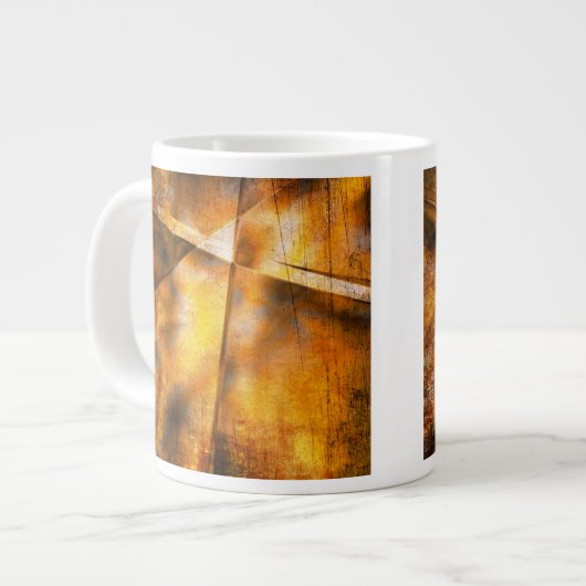 Grande Tasse arrière - plan coloré abstrait (Devant gauche)