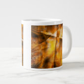 Grande Tasse arrière - plan coloré abstrait (Devant droit)