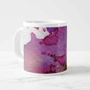 Grande Tasse Arrière - plan d'aquarelle pourpre