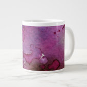 Grande Tasse Arrière - plan d'aquarelle pourpre (Devant droit)