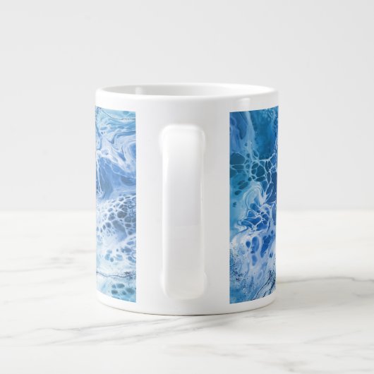 Grande Tasse Arrière - plan en marbre bleu Abstrait (Dos)