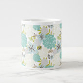 Grande Tasse arrière - plan floral 5 (Devant)