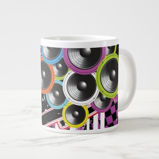 Grande Tasse Arrière - plan grunge (Devant droit)