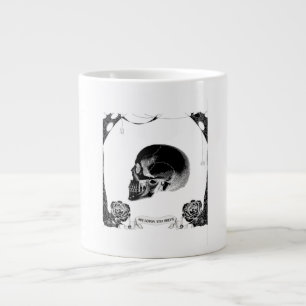 Grande Tasse Ars Longa Vita Brevis Crâne Gothique Rose Memento