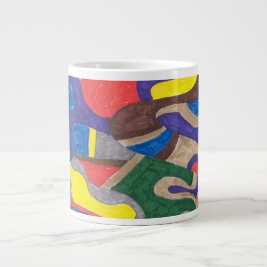 Grande Tasse Art Abstrait "Picasso Cat" (Devant)