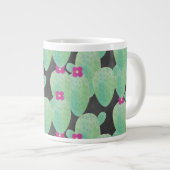 Grande Tasse Art Cactus Fleur Rose (Devant droit)