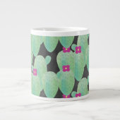 Grande Tasse Art Cactus Fleur Rose (Devant)