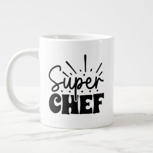 Grande Tasse Art de mot de chef super cool