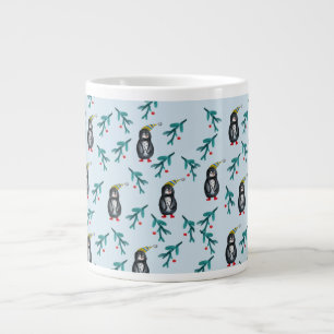 Grande Tasse Art de Noël des manchots