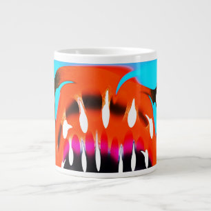 Grande Tasse Art décoratif orange