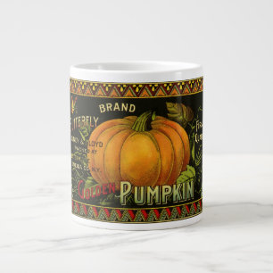 Grande Tasse Art d'étiquette de canette vintage, papillon citro